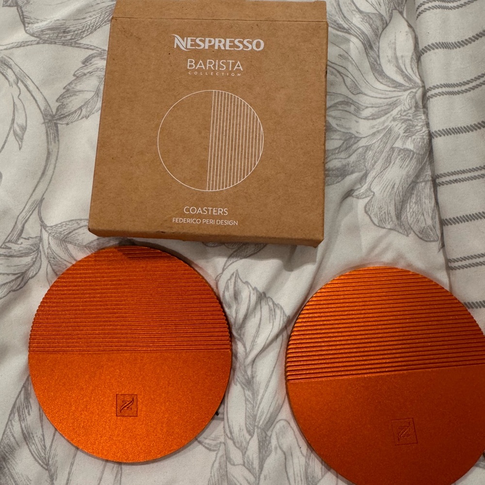 Nespresso Barista Coasters in Vibrant Orange